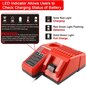 M12 & M18 Vaihtopikalaturi Milwaukee 12V & 18V XC Lithium-Ion Charger Milwaukee 1890 akulle hinta ja tiedot | Adapterit | hobbyhall.fi