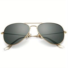 Klassiset Retro Aviator -aurinkolasit Metallirunkoiset lasilinssit miehille Naisten ulkoilu Kulta/musta linssi. hinta ja tiedot | Naisten aurinkolasit | hobbyhall.fi