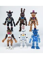 6 kpl FNAF hahmot Bonnie Foxy Fazbear Bear Five Nights At Freddy's Action Figure Nuket valon kanssa hinta ja tiedot | Pienoismallit | hobbyhall.fi