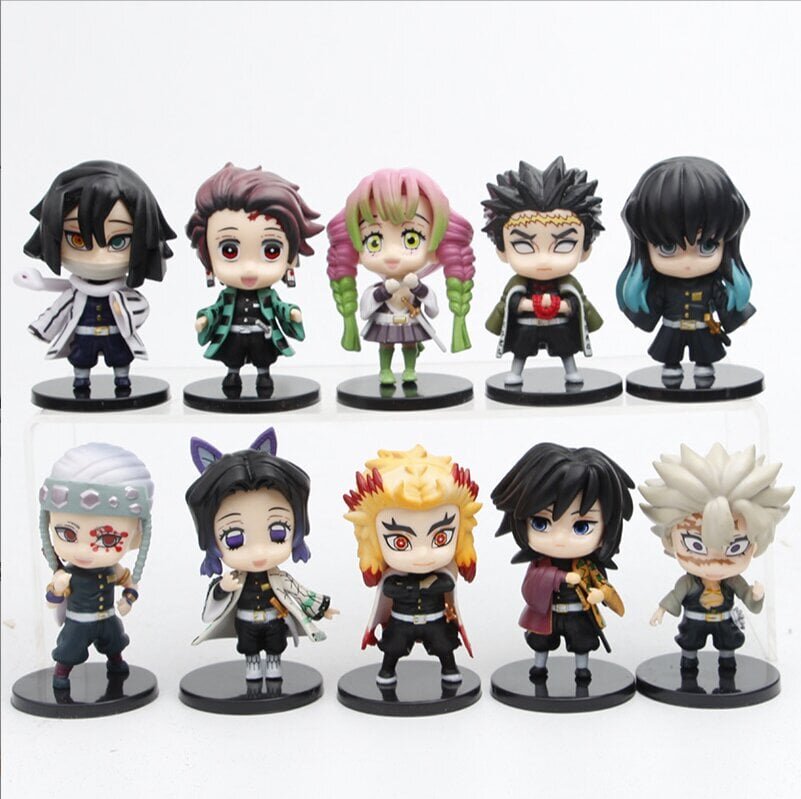 10 kpl Demon Slayer Character toimintahahmo malli 8cm hinta ja tiedot | Pienoismallit | hobbyhall.fi