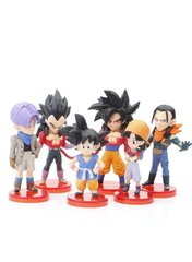 6 kpl 8cm Dragon Ball GT hahmo Son Goku Super Saiyan 4 ja Pan mallinuket hinta ja tiedot | Pienoismallit | hobbyhall.fi