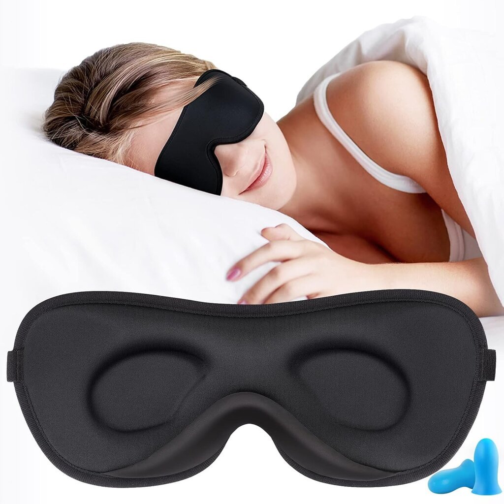 Ultraohut unimaski naisille ja miehille, unimaski sivuun nukkuville Blackout Eye Mask 3D muotoiltu kuppiside hinta ja tiedot | Liesituulettimet | hobbyhall.fi