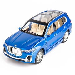 1/24 Yhteensopiva Bmw X7 Suv -Malliauton Lelulle, Sinkkiseoksesta Vedettävälle Takaisinvedettävälle Leluautolle Äänellä Ja Valolla Lapsille Pojalle Tytölle Lahja (Sininen) hinta ja tiedot | Pienoismallit | hobbyhall.fi