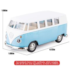 Tgrcm-Cz 1/36 Scale Bus Casting Car Model, Sinkkiseoksesta Valmistettu Leluauto Lapsille, Vetoautot Leluauto Taaperoille Lapset Pojat Tytöt Lahja (Sininen) hinta ja tiedot | Pienoismallit | hobbyhall.fi