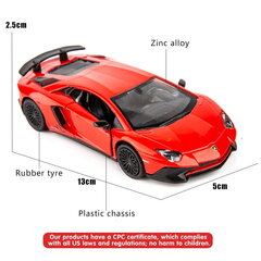 Tgrcm-Cz 1/36 Scale Aventador Lp700-4 Valuautomalli, Sinkkiseoksesta Valmistettu Leluauto Lapsille, Vetoautot Leluauto Taaperoille Lapsille, Pojille, Tytöille, Lahja hinta ja tiedot | Pienoismallit | hobbyhall.fi