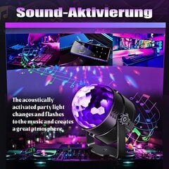 Disco Ball, Ultravioletti Musta valo LED Disco Light kaukosäätimellä ja ääniohjauksella Disco Light Effect 3W RGB Stage Light Täydellinen Syntymäpäivä Show Club DJ Party Halloween KTV hinta ja tiedot | Upotettavat valaisimet ja LED-valaisimet | hobbyhall.fi