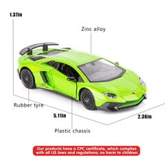 Tgrcm-Cz 1/36 Scale Aventador Lp700-4 Valuautomalli, Sinkkiseoksesta Valmistettu Leluauto Lapsille, Vetoautot Leluauto Taaperoille Lapsille, Pojille, Tytöille, Lahja hinta ja tiedot | Pienoismallit | hobbyhall.fi