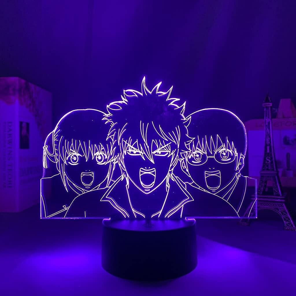 (B)Anime LED-valo Gintama Gintoki Sakata makuuhuoneen sisustukseen Yövalo Manga Syntymäpäivälahjahuone Anime 3D-lamppu Gintama (Väri : C) hinta ja tiedot | Lastenhuoneen valaisimet | hobbyhall.fi