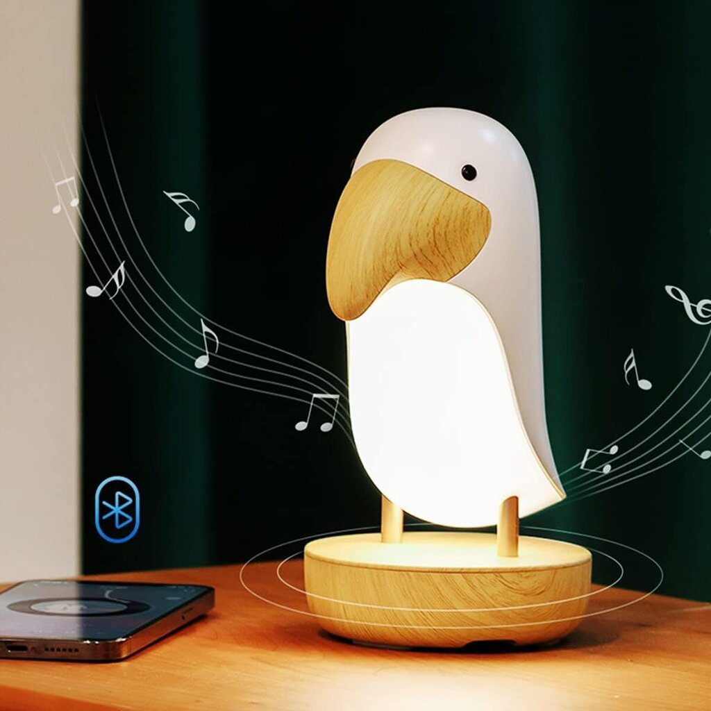 Yövalaisin Bluetooth-kaiutin LED Cute Bird Night Light Touch Hengittävä valo Ladattava Himmennettävä Sopii Lastenhuoneeseen Makuuhuone Olohuoneeseen ja toimistoon hinta ja tiedot | Upotettavat valaisimet ja LED-valaisimet | hobbyhall.fi