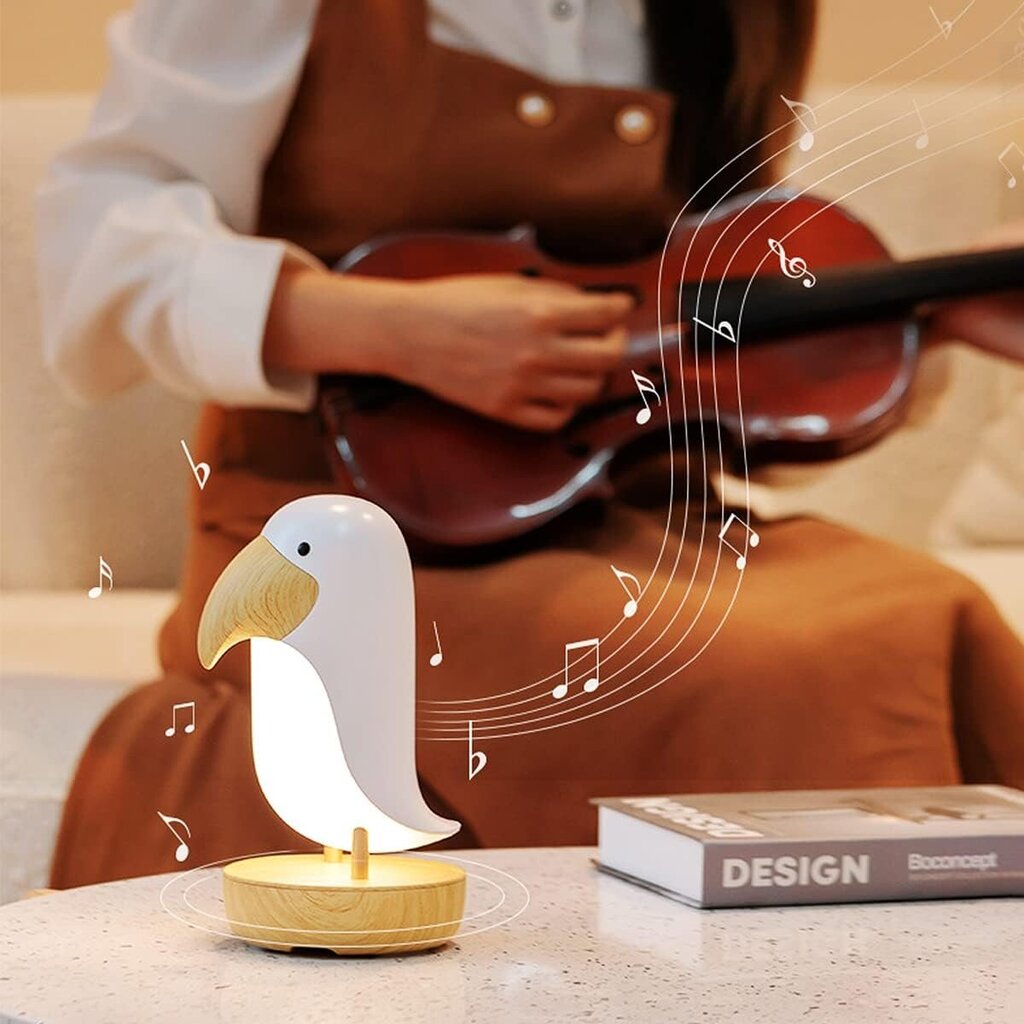 Yövalaisin Bluetooth-kaiutin LED Cute Bird Night Light Touch Hengittävä valo Ladattava Himmennettävä Sopii Lastenhuoneeseen Makuuhuone Olohuoneeseen ja toimistoon hinta ja tiedot | Upotettavat valaisimet ja LED-valaisimet | hobbyhall.fi