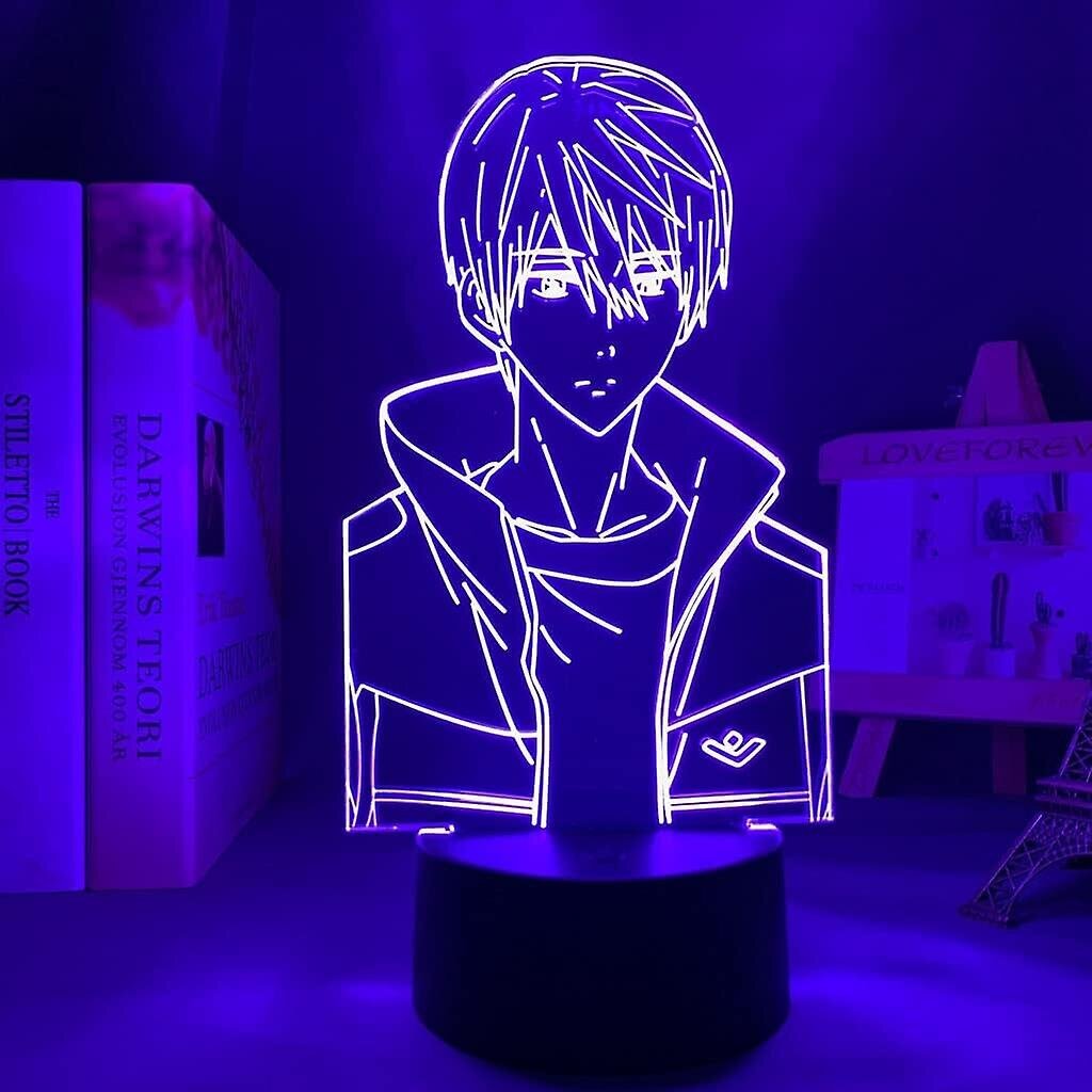 (C)LED Light Anime Ilmainen Haruka Nanase lapsille Makuuhuoneen sisustus Yövalo Brithday Gift Room -pöytä Akryyli 3D-lampputon manga (väri: B) hinta ja tiedot | Lastenhuoneen valaisimet | hobbyhall.fi