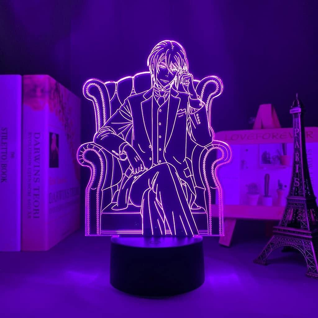 (B)Manga Moriarty The Patriot Sherlock Holmes LED-yövalo makuuhuoneen sisustukseen Yövalo lahja-anime Moriarty The Patriot 3D-lamppu (väri: D) hinta ja tiedot | Lastenhuoneen valaisimet | hobbyhall.fi