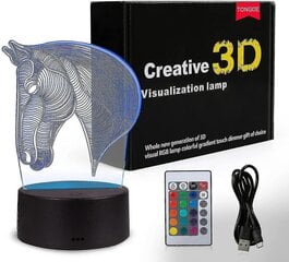 Hevonen lahjat 3d yövalo lapsille 16 Color Illusion pöytälamppu kaukosäätimellä lelut Lastenhuone Lahja Makuuhuoneen Sisustus Valmistuminen hinta ja tiedot | Lastenhuoneen valaisimet | hobbyhall.fi