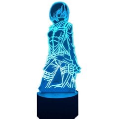 Akryyli 3D-lamppu Mikasa Ackerman Figuuri Kids Yövalo huoneen sisustamiseen Led väriä vaihtava yövalo Anime lahja hinta ja tiedot | Lastenhuoneen valaisimet | hobbyhall.fi