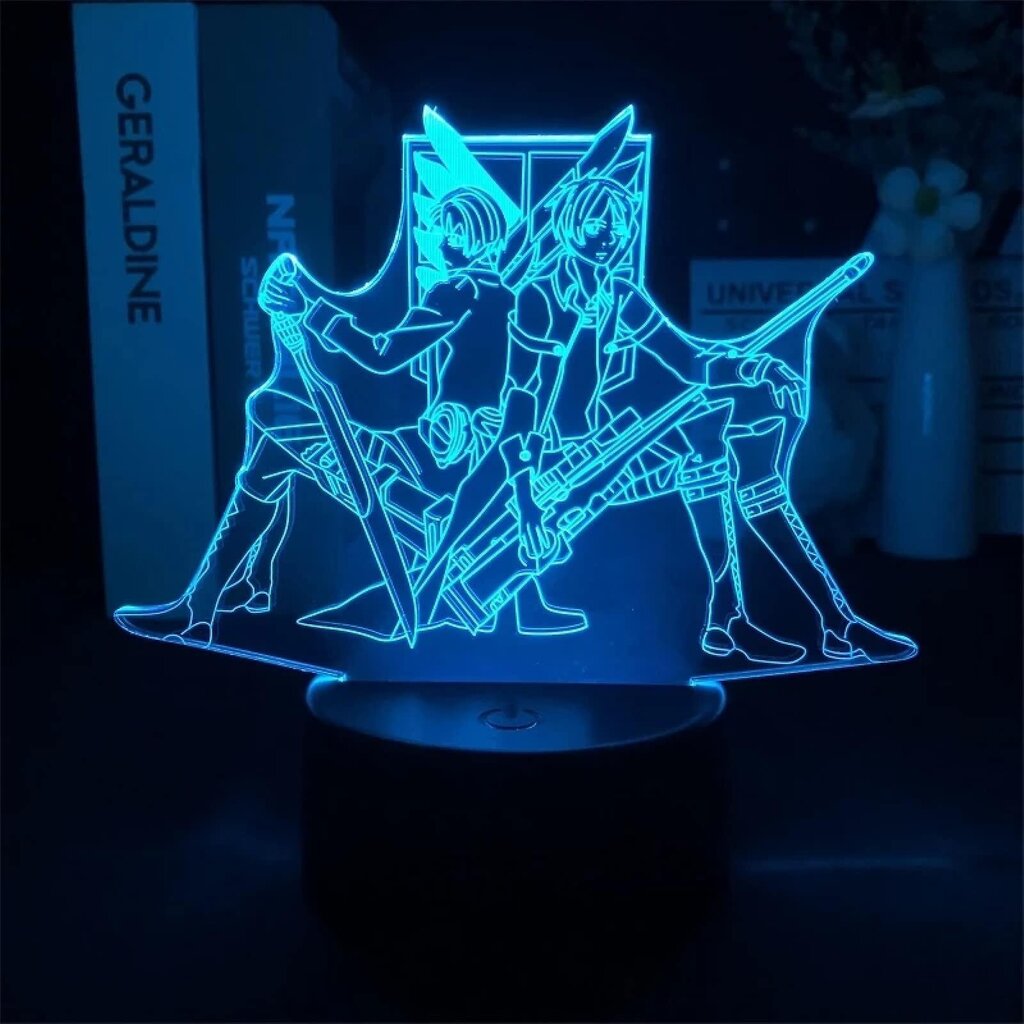 3D Night Light Attack On Titan Levi Ackmen Cool Led Iiiusion Night Light Anime Manga Makuuhuoneen sisustukseen Syntymäpäiväväri Lahja sängyn vierellä unilamppu Kid Pres hinta ja tiedot | Lastenhuoneen valaisimet | hobbyhall.fi