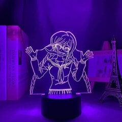 Danganronpa Toko Fukawa 3d yövalo, akryylipaneeli Abs Base USB-kaapeli Illusion Effect Monivärinen kaukosäätimen lamppu lahja animen ystäville (väri hinta ja tiedot | Lastenhuoneen valaisimet | hobbyhall.fi