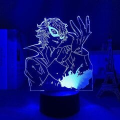 Persona 5 3d yövalo, akryylipaneeli Abs Base USB-kaapeli Illusion Effect Monivärinen kaukosäätimen lamppu lahja animen ystäville (väri: Touchcontrol hinta ja tiedot | Lastenhuoneen valaisimet | hobbyhall.fi