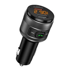 Bluetooth FM -lähetin, Haice QC3.0 -autoradiosovitin kahdella USB-laturilla ja USB-asemalla, mikrofoni, handsfree-puhelut, LED-näyttö iOS- ja Android-laitteille hinta ja tiedot | Adapterit | hobbyhall.fi