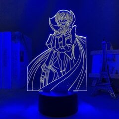 Hpqnl-led Light Anime Code Geass Lelouch Lamperouge Makuuhuoneen sisustukseen Light Kids Brithday Gift Manga Room Pöytä 3D Lamppu Code Geass hinta ja tiedot | Lastenhuoneen valaisimet | hobbyhall.fi