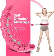 Älykäs Hula Hoop No Falling, 24-osainen vatsan kuntoilu Hula Hoop aikuisille, lapsille, 2 in 1 -kunto- ja hierontaharjoitusjooga sisäpinkki hinta ja tiedot | Muut kuntoiluvälineet | hobbyhall.fi