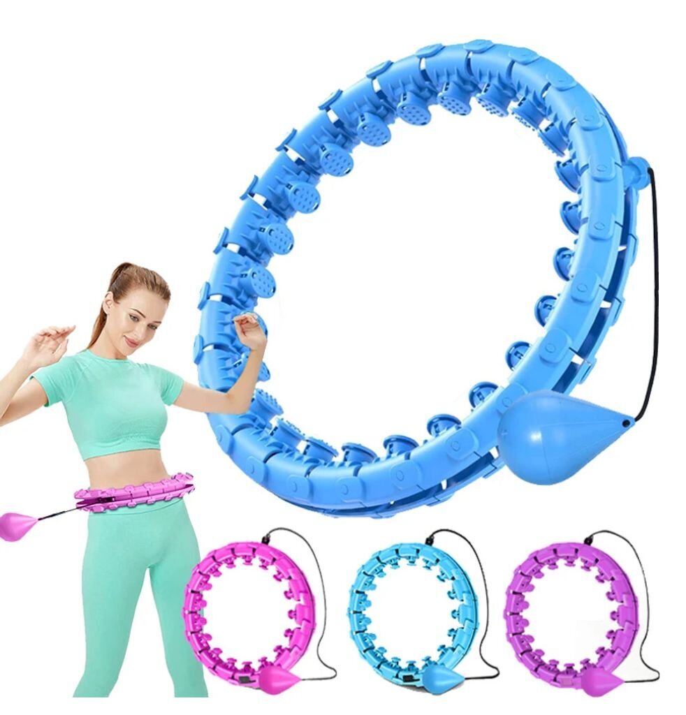 Älykäs Hula Hoop No Falling, 24-osainen vatsakunto Hula Hoop aikuisille, lapsille, 2 in 1 -kunto- ja hierontaharjoitusjooga sisäsininen hinta ja tiedot | Muut kuntoiluvälineet | hobbyhall.fi