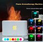 Flame-aromaterapian kostutin, 7 Flame Colors Silent eteerinen öljydiffuusori kotiin, toimistoon, joogaan automaattisella sammutussuojalla 180ml (valkoinen) hinta ja tiedot | Ilmankostuttimet | hobbyhall.fi