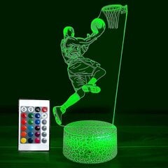 Night Light Basketball Light 16 värivariaatio kaukosäätimellä Illusion yövalaisin sopii aikuisille tai lapsille syntymäpäivälahjaksi tai syntymäpäivälahjaksi hinta ja tiedot | Lastenhuoneen valaisimet | hobbyhall.fi