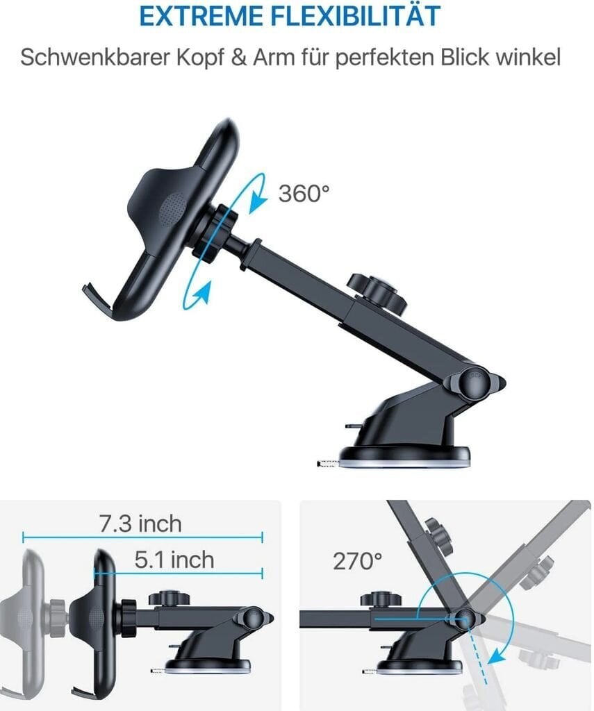 Autopuhelinteline, matkapuhelinteline, tuuletettu imukuppiteline, 3 in 1 -yleisautoteline, älypuhelimen pidike hinta ja tiedot | Puhelintelineet | hobbyhall.fi