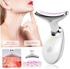 Neck Anti-Wrinkle Facial Beauty Device 3-tilaa kohottava ja kiinteyttävä hierontalaite, sähköinen LED-fotonihoito, mikrovirtainen ryppyjen poistoaine (musta) hinta ja tiedot | Hierontalaitteet | hobbyhall.fi