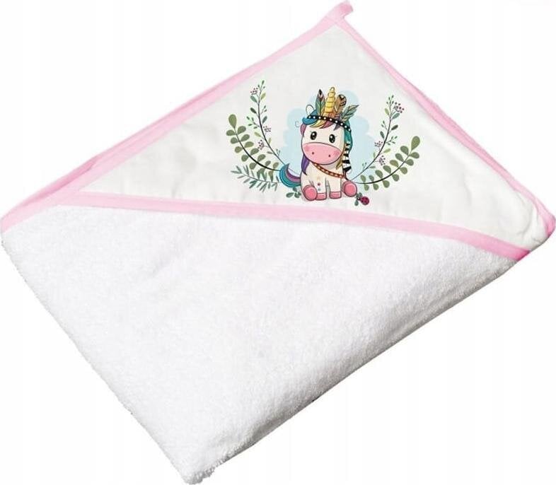 Vauvan pyyhe hupulla Tega Baby Unicorn, 100x100 cm hinta ja tiedot | Kylpyvälineet | hobbyhall.fi