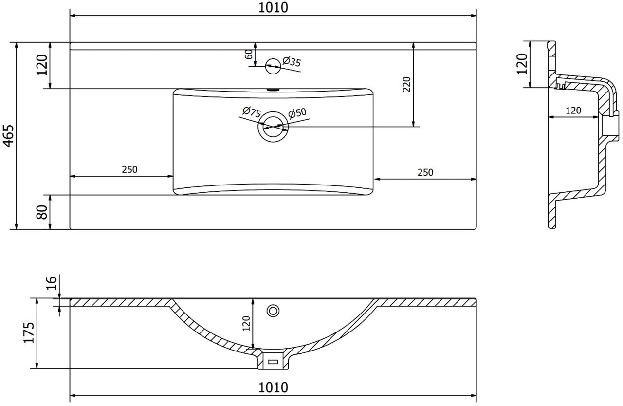 Pesuallas Mexen Atena, 101 x 46 cm, Musta matt hinta ja tiedot | Pesualtaat | hobbyhall.fi