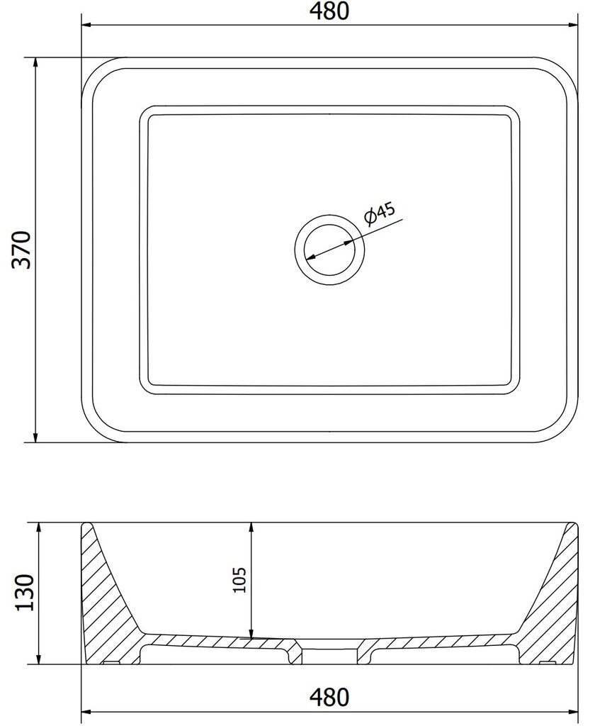 Pesuallas Mexen Catia 48 cm, Valkoinen/Kulta hinta ja tiedot | Pesualtaat | hobbyhall.fi