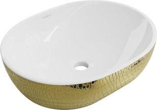 Pesuallas Mexen Viki 48 cm, White/Gold pattern hinta ja tiedot | Pesualtaat | hobbyhall.fi