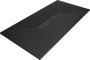 Suorakulmainen suihkualusta Mexen Toro SMC sifonilla, 180 x 70 cm, Black+Black hinta ja tiedot | Suihkualtaat | hobbyhall.fi