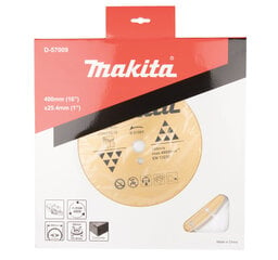 D-57009 Timanttikatkaisulaikka betonille, 400 x 25,4 x 7,5 mm Makita hinta ja tiedot | Käsityökalut | hobbyhall.fi