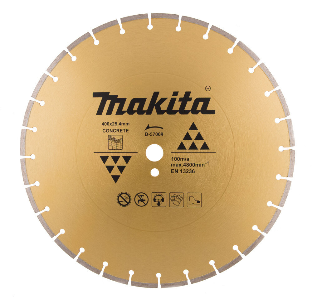 D-57009 Timanttikatkaisulaikka betonille, 400 x 25,4 x 7,5 mm Makita hinta ja tiedot | Käsityökalut | hobbyhall.fi