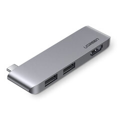 Sovitin UGREEN 60567 CM263 3in1 Type-C Sisään 2USB3.0 HDMI för HUAWEI Mate40/P50 Samsung S20 hinta ja tiedot | Adapterit | hobbyhall.fi