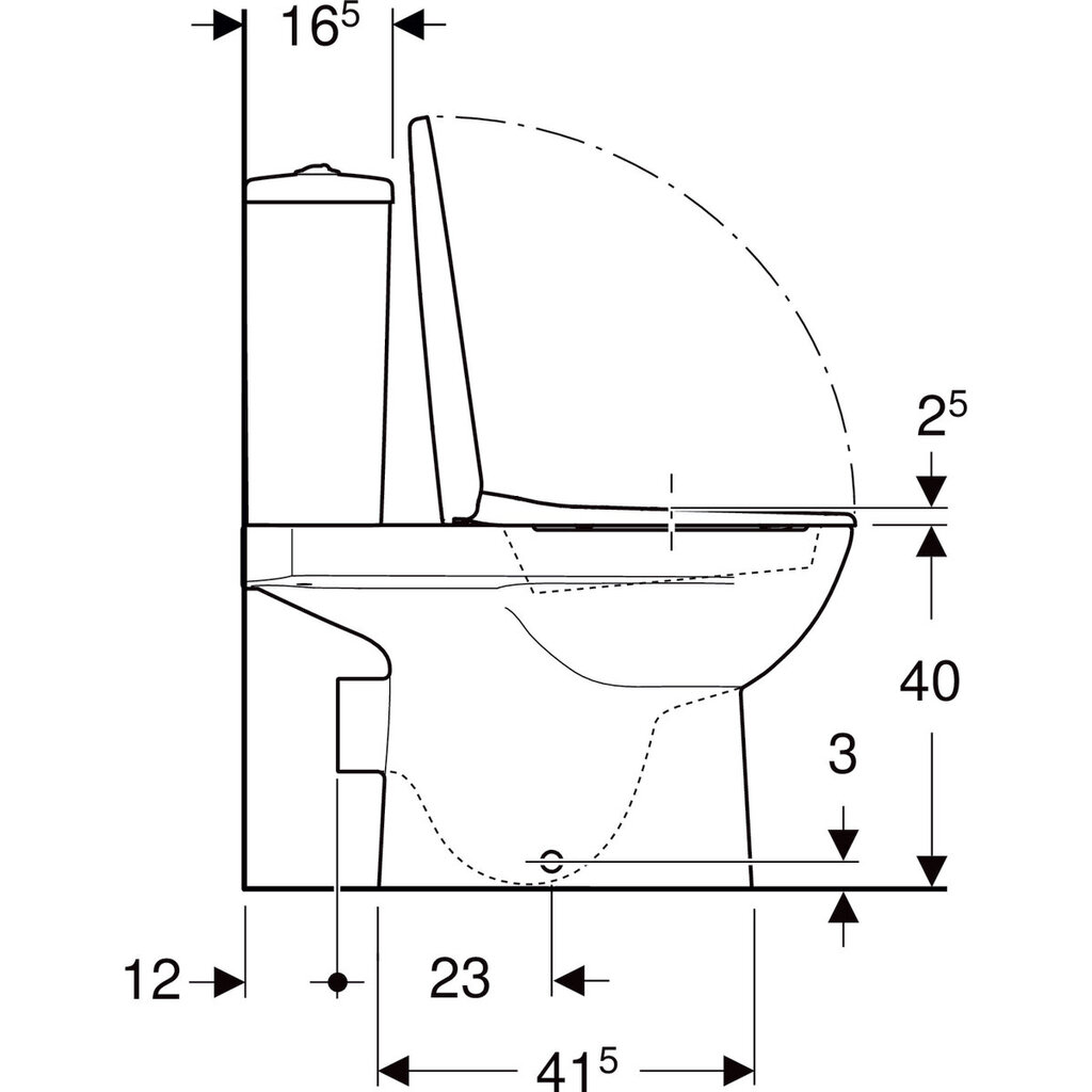 Geberit Selnova -rakennuksen WC-sarja 501.753.00.1 hinta ja tiedot | WC-istuimet | hobbyhall.fi