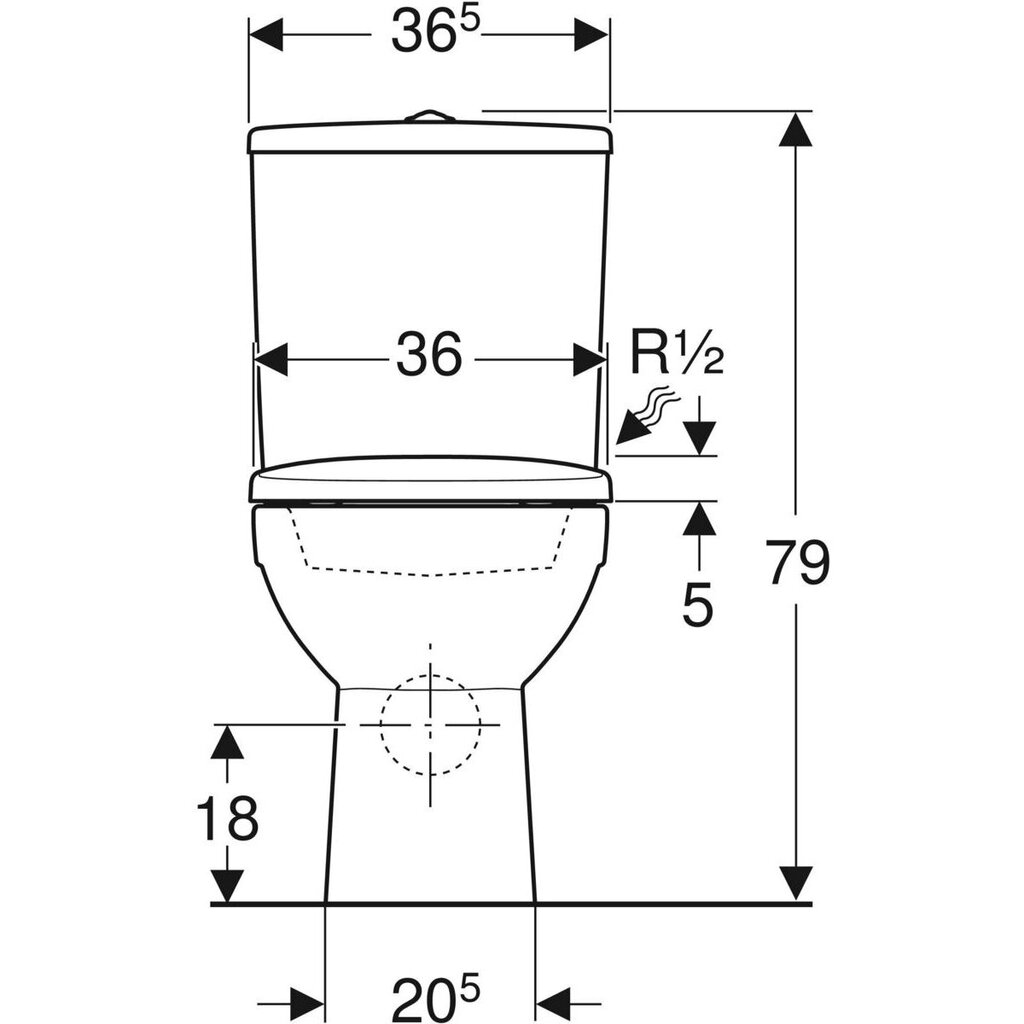 Geberit Selnova -rakennuksen WC-sarja 501.753.00.1 hinta ja tiedot | WC-istuimet | hobbyhall.fi