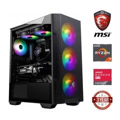 Gamer Ryzen 7 5700G 32GB 1TB SSD 1TB HDD RX5700 XT NoOs hinta ja tiedot | Pöytätietokoneet | hobbyhall.fi