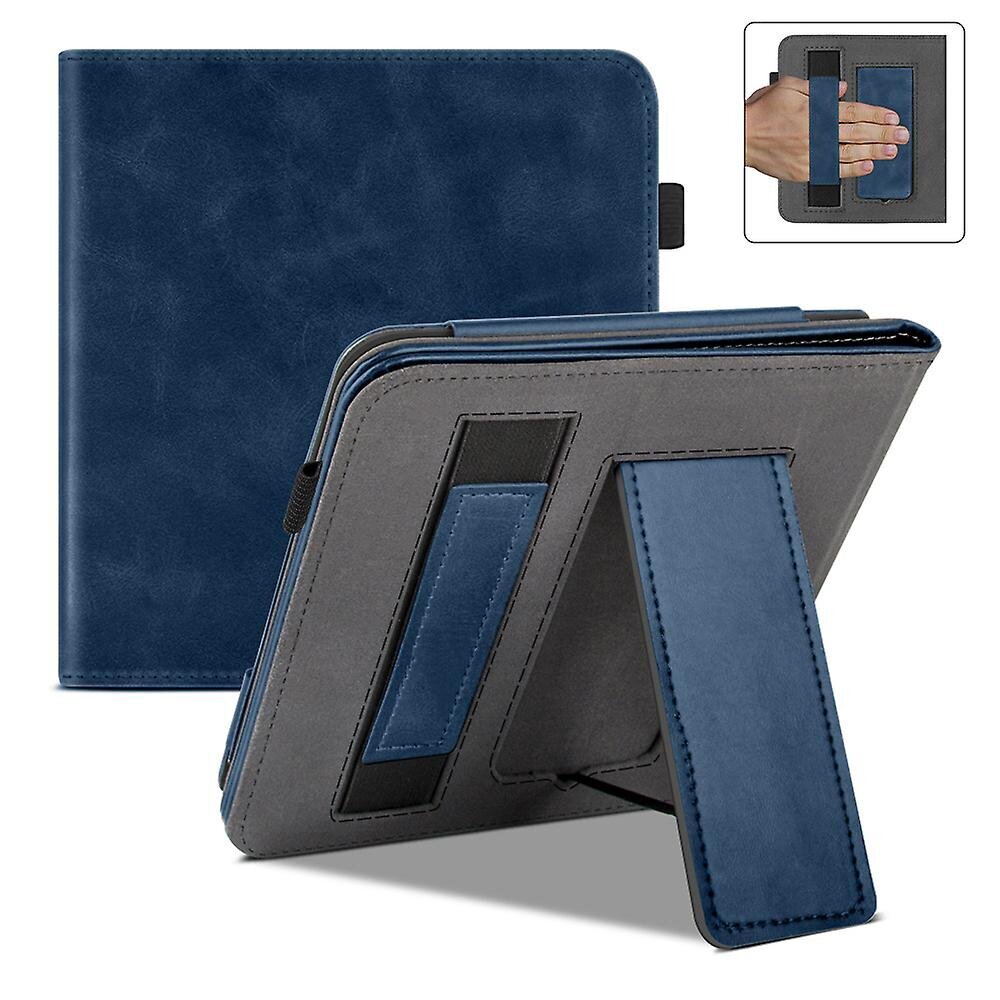 Premium PU Leather Sleeve Cove Stand Case 7" Kobo Libra Color (2024) kahdella käsihihnalla ja Auto Sleep/WakeBrown hinta ja tiedot | Puhelimen kuoret ja kotelot | hobbyhall.fi