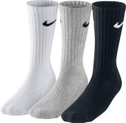 Miesten urheilusukat Nike Value Cotton 3pak, harmaa hinta ja tiedot | Miesten sukat | hobbyhall.fi