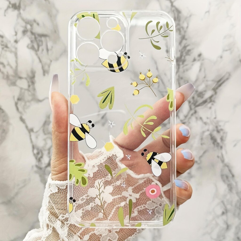 Bee Printing Silicon Phone Case 360 Degree täysi suoja Iphone14/iphone13/iphone12/iphone11/iphone X/iphone8/iphone7/iphone 8p/iphone 7p/iphone hinta ja tiedot | Puhelimen kuoret ja kotelot | hobbyhall.fi