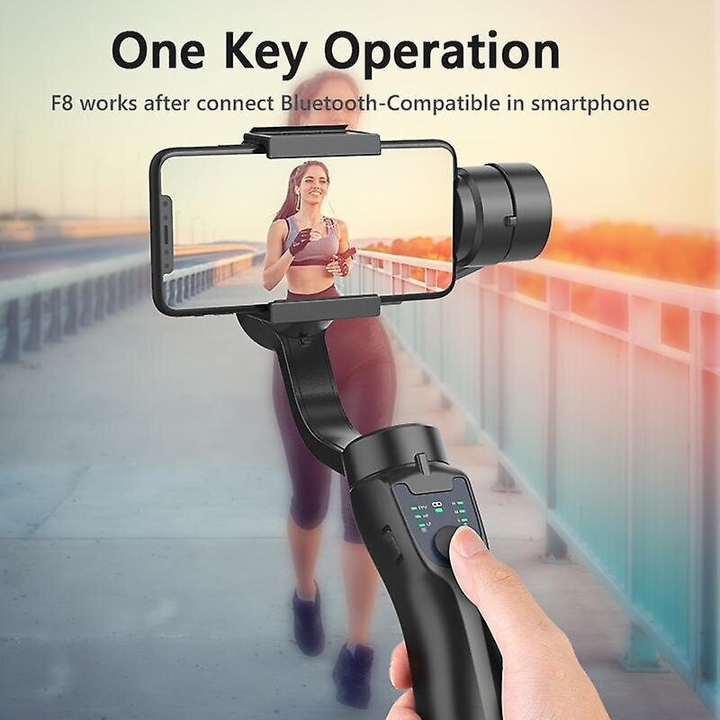 F8 3 Axis Gimbal Handheld Stabilisator Puhelinpidike Videotallenne iPhonelle Matkapuhelimen toimintakamera Älypuhelin Anti Shake hinta ja tiedot | Puhelintelineet | hobbyhall.fi