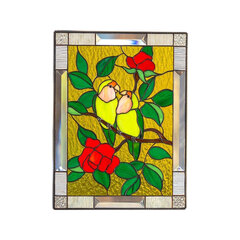 Cardinal Stained Window Panel Lasi-ikkuna ripustetaan seinän koristeluun hinta ja tiedot | Ikkunan tummennuskalvot | hobbyhall.fi