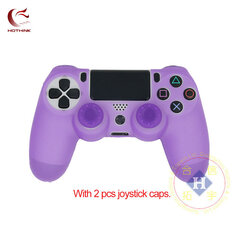 Violetti-silikonisuojakotelo + Thumbstick Joystick Cover -kahvat Korkit Playstation 4 PRO PS4 SLIM Dualshock 4 -ohjaimelle hinta ja tiedot | Pelikonsolitarvikkeet | hobbyhall.fi