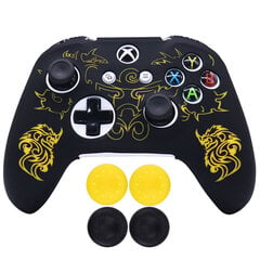 Keltainen Laser Carving Design Silikoninen ohjauskotelo Xbox One Slim Controller Skin -koteloille Gamepad Joystick Videopelitarvikkeiden kansi hinta ja tiedot | Pelikonsolitarvikkeet | hobbyhall.fi