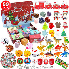 Joulun adventtikalenteri 24 päivän lähtölaskenta blind box dekompressiolelu setti-XT-73-1 hinta ja tiedot | Joulukoristeet | hobbyhall.fi