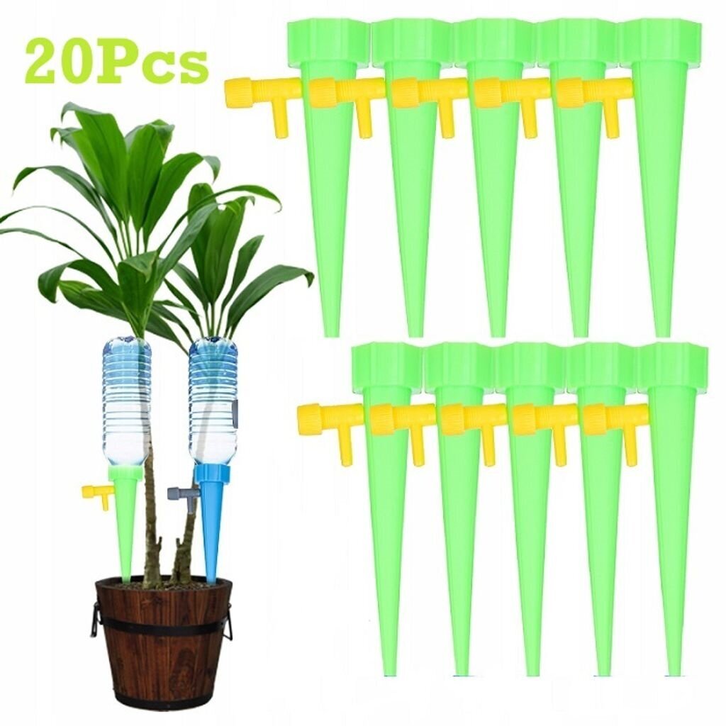 Kastelujärjestelmä - 20-osainen automaattinen kastelusarja, säädettävä, helppo kastella, täydellinen puutarhakasveille, kastelulle, kukille, kasvihuoneille. Vihreä hinta ja tiedot | Puutarhatyökalut | hobbyhall.fi