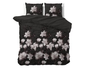 Vuodevaatteet setti Dark Flower 240x220cm, musta, puuvillasekoitus hinta ja tiedot | Pussilakanat ja tyynyliinat | hobbyhall.fi